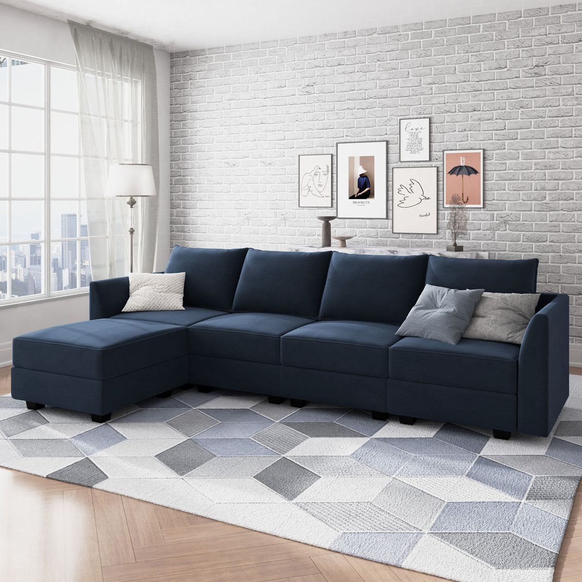 Sabira L Shaped Modular Sectional Couch