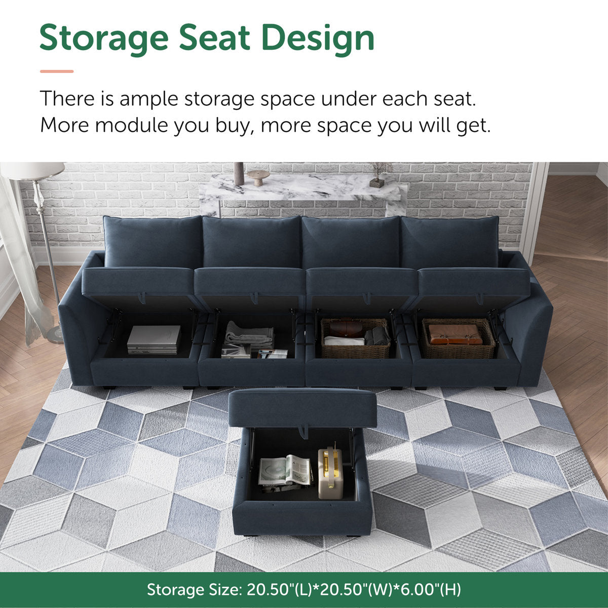 Sabira L Shaped Modular Sectional Couch
