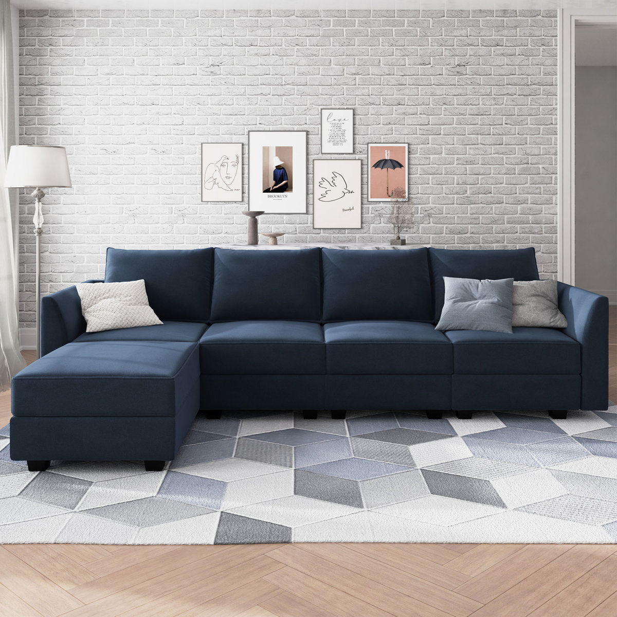 Sabira L Shaped Modular Sectional Couch