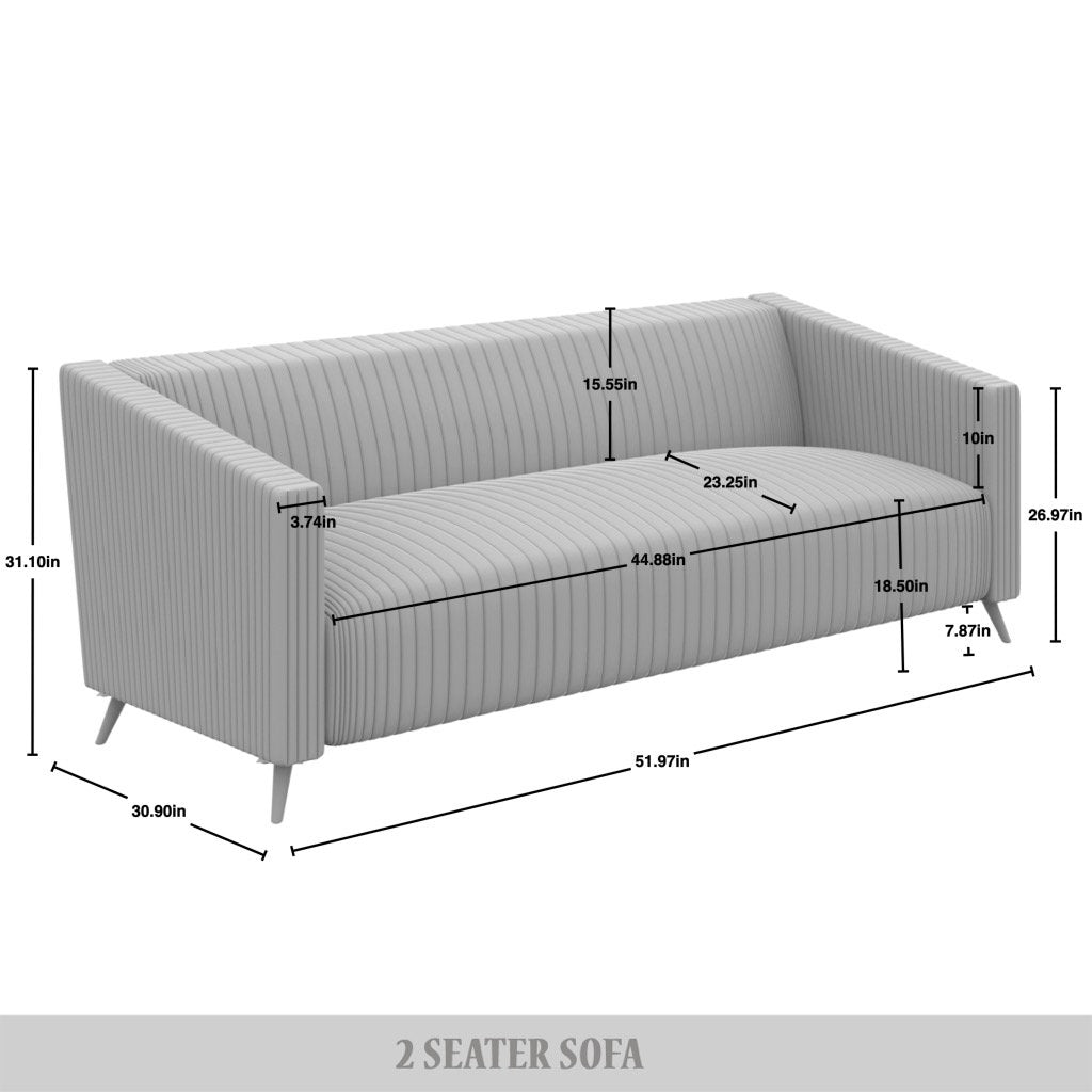 Schermick Corduroy 3 Piece Living Room Set