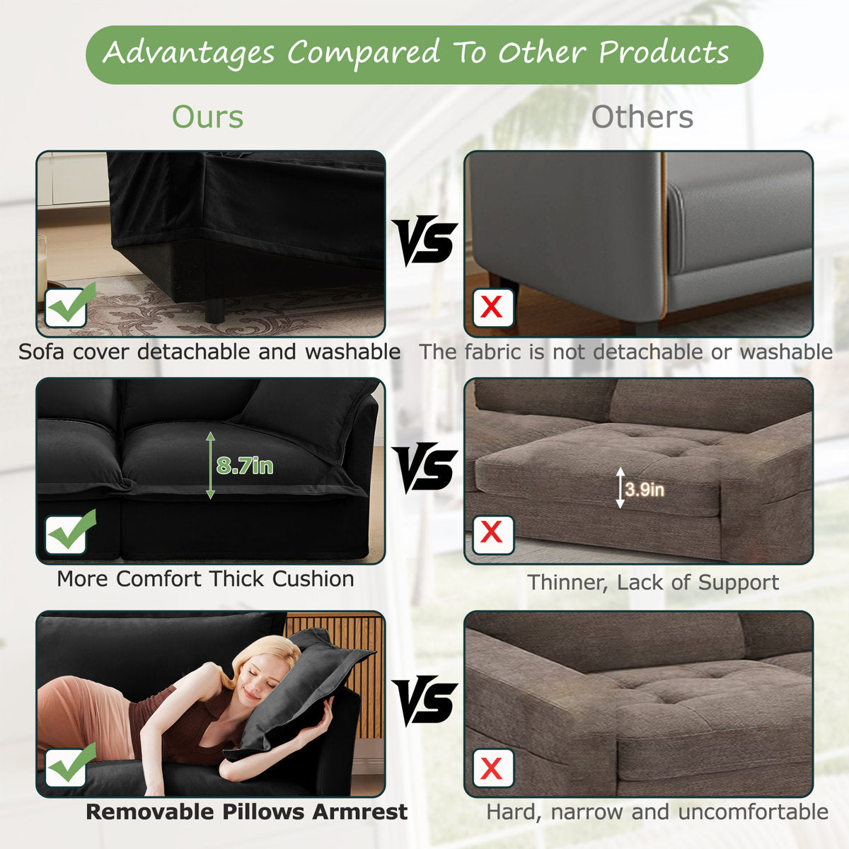 Sectional 2 Seater Sofa Couch With Convertible Ottoman, L Shaped Sofa,chenille Fabric