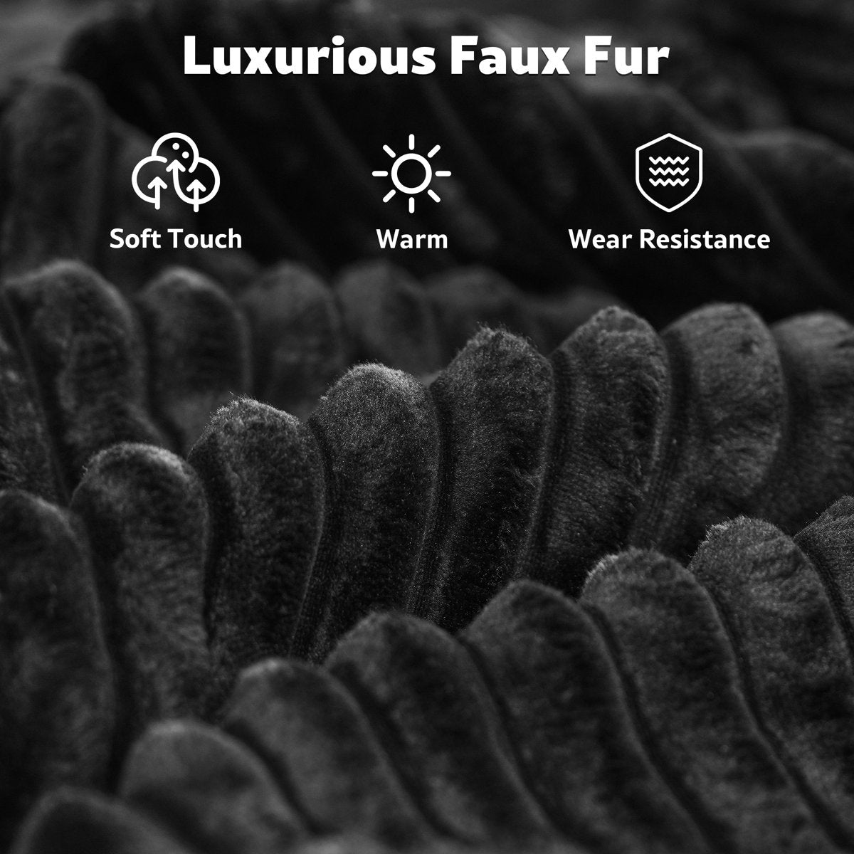 Seren 3-Piece No-Assembly Living Room Set, Plush Corduroy Modern Sectional Sofa With Loveseat And Chaise Lounge