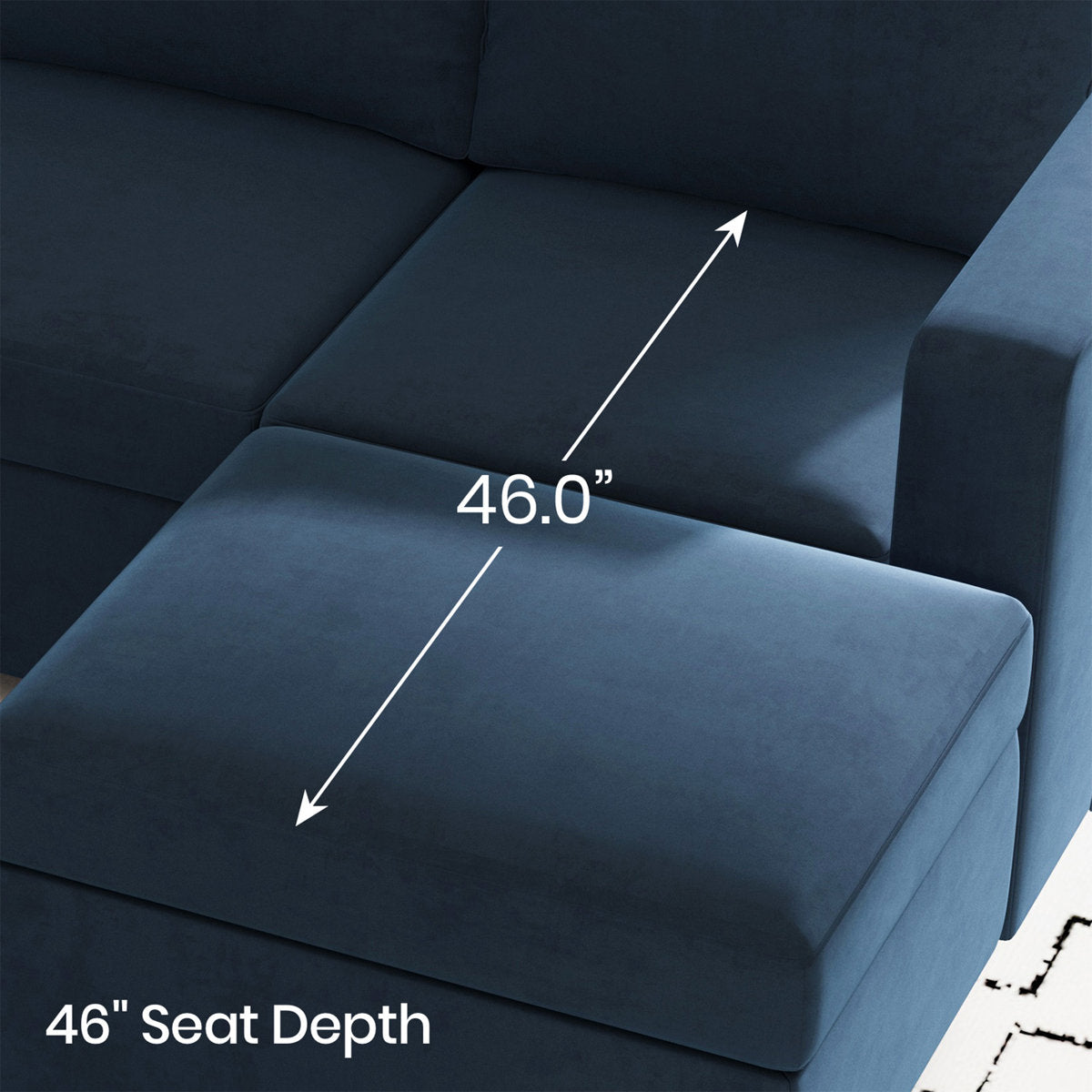 Seybert 8-Piece Velvet L Shaped Modular Corner Sofa Convertible U Shaped Living Room Couch With Storage Ottoman