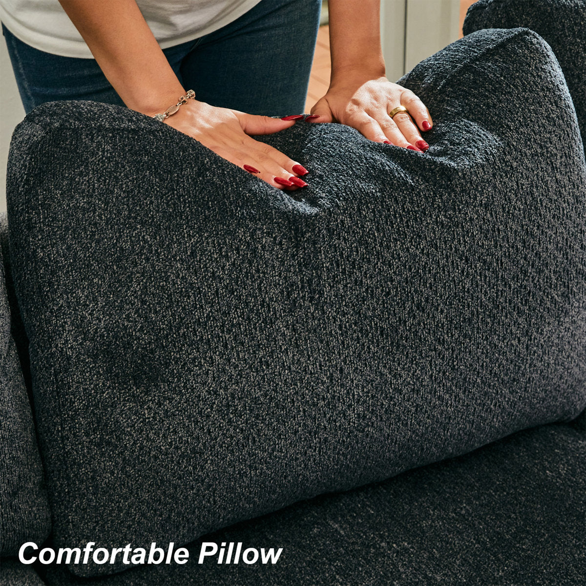 Seybert L Shaped Sofa Set Large Velvet Chenille Pullout Sofa Bed Modular Sectional Couch Convertible Sleeper