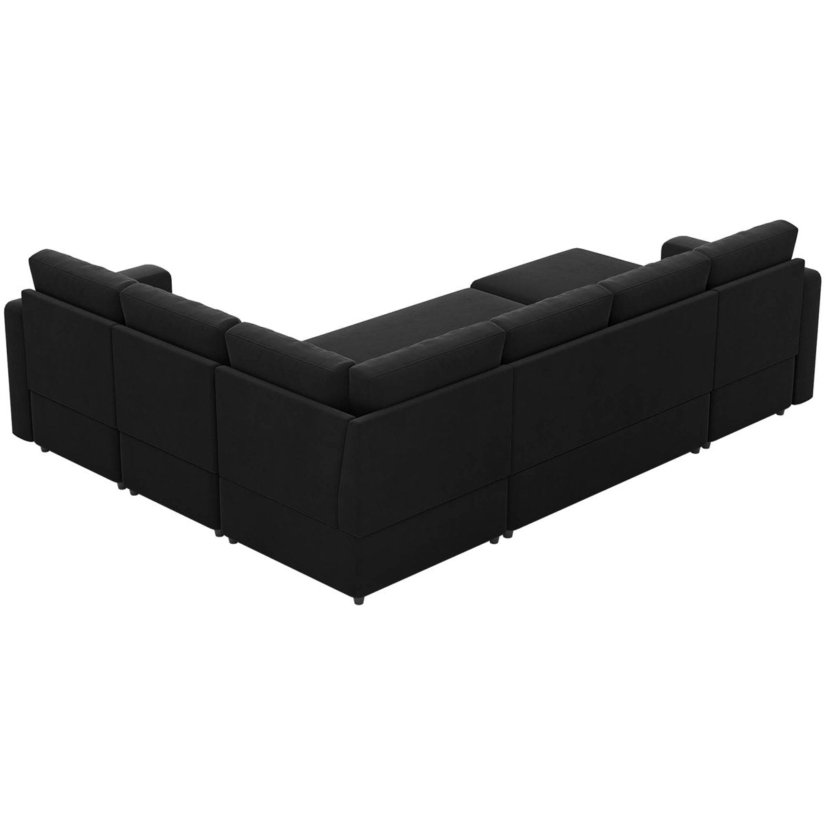 Seybert Pull-Out Sofa Bed Sectional With Storage Ottoman