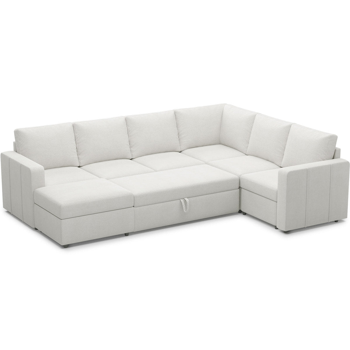 Seybert Pull-Out Sofa Bed Sectional With Storage Ottoman