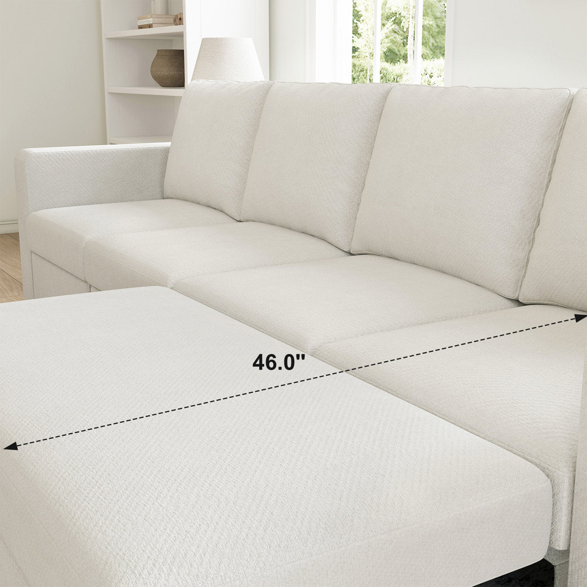 Seybert Pull-Out Sofa Bed Sectional With Storage Ottoman