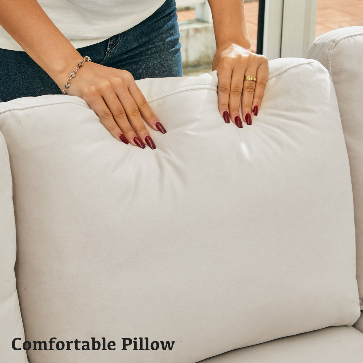 Seybert U Shaped Sofa Set Large Pullout Sofa Bed Modular Sectional Couch With Storage Ottoman