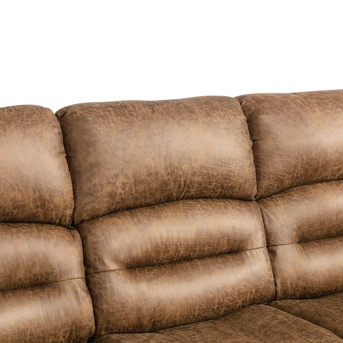 Siete 2-Piece Classic and Overstuffed Soft Faux Leather Manual Reclining Living Room Set