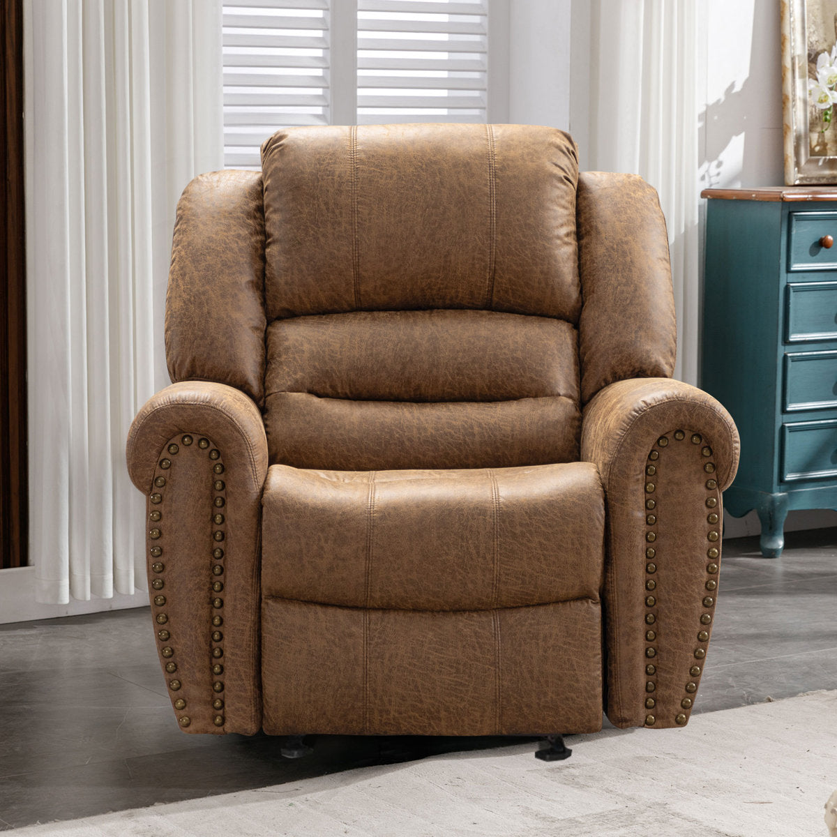 Siete 3-Piece Classic and Breathable Faux Leather Reclining Manual Living Room Set