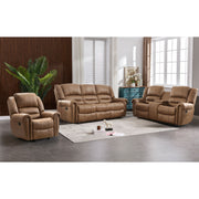 Siete 3-Piece Classic and Breathable Faux Leather Reclining Manual Living Room Set