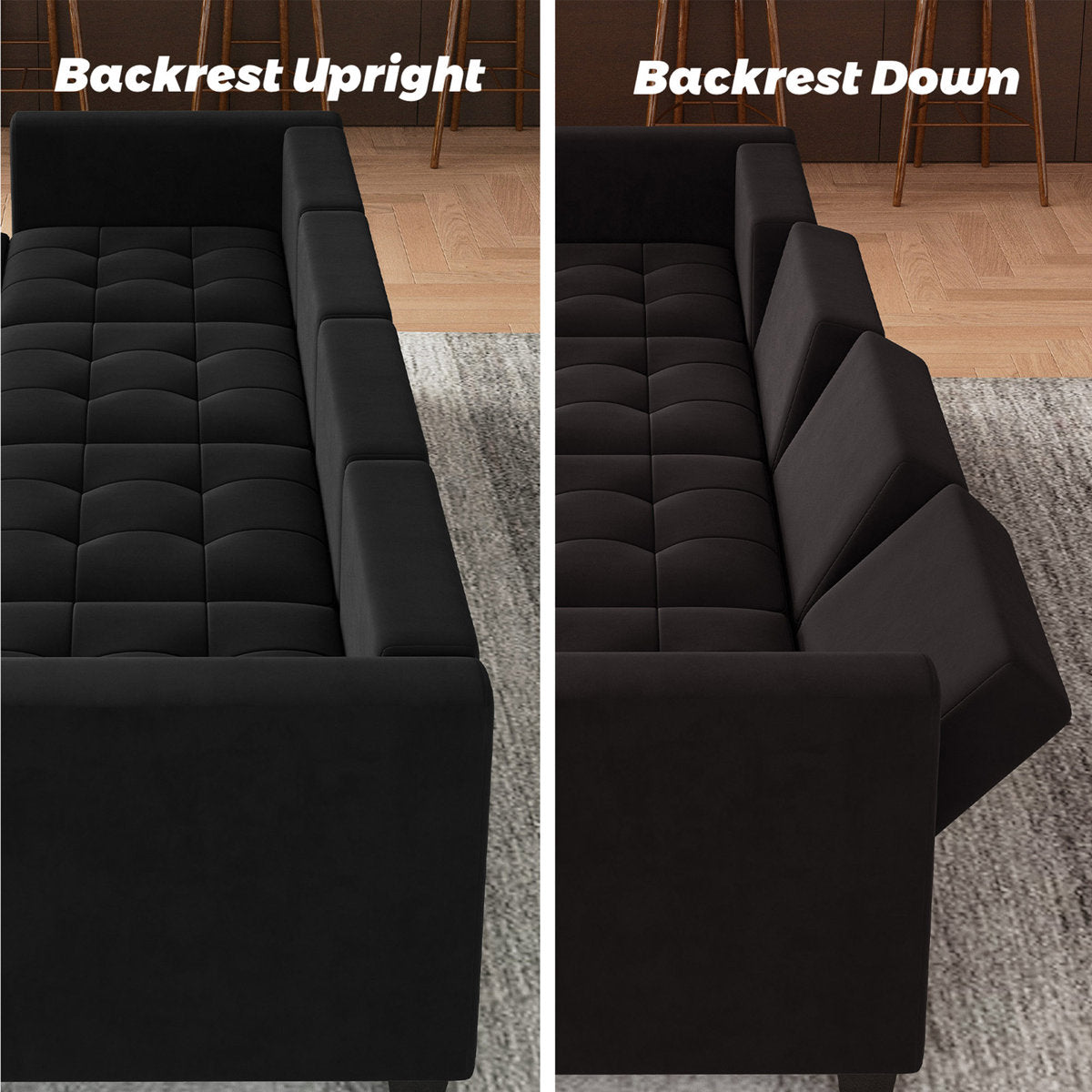 Soneson 7 - Piece Velvet Reclining Sectional