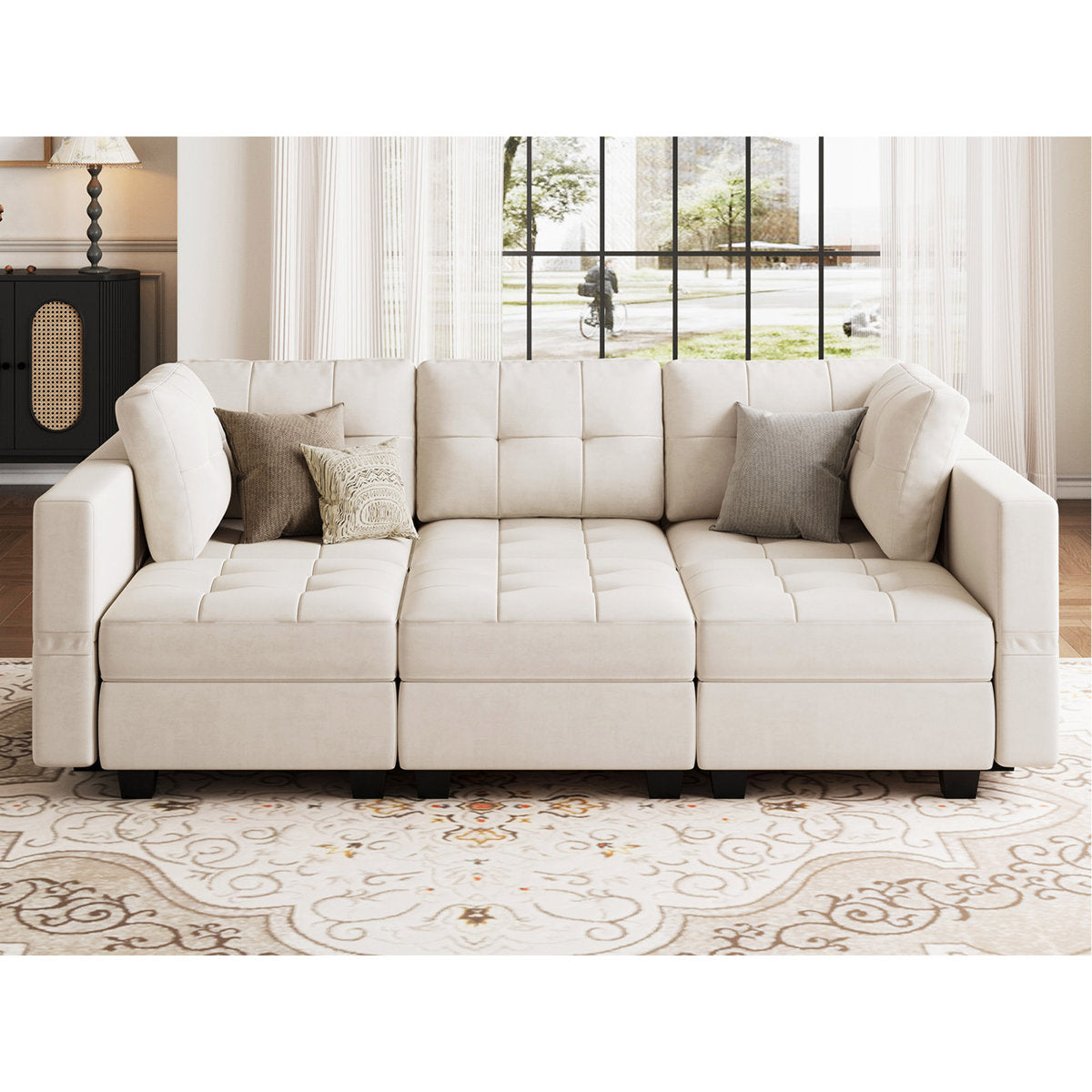 Soneson 7 - Piece Velvet Reclining Sectional