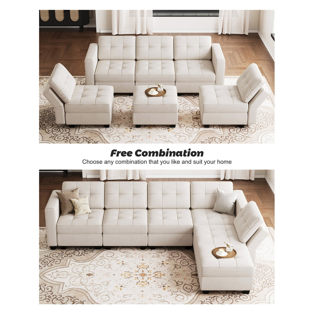 Soneson 7 - Piece Velvet Reclining Sectional