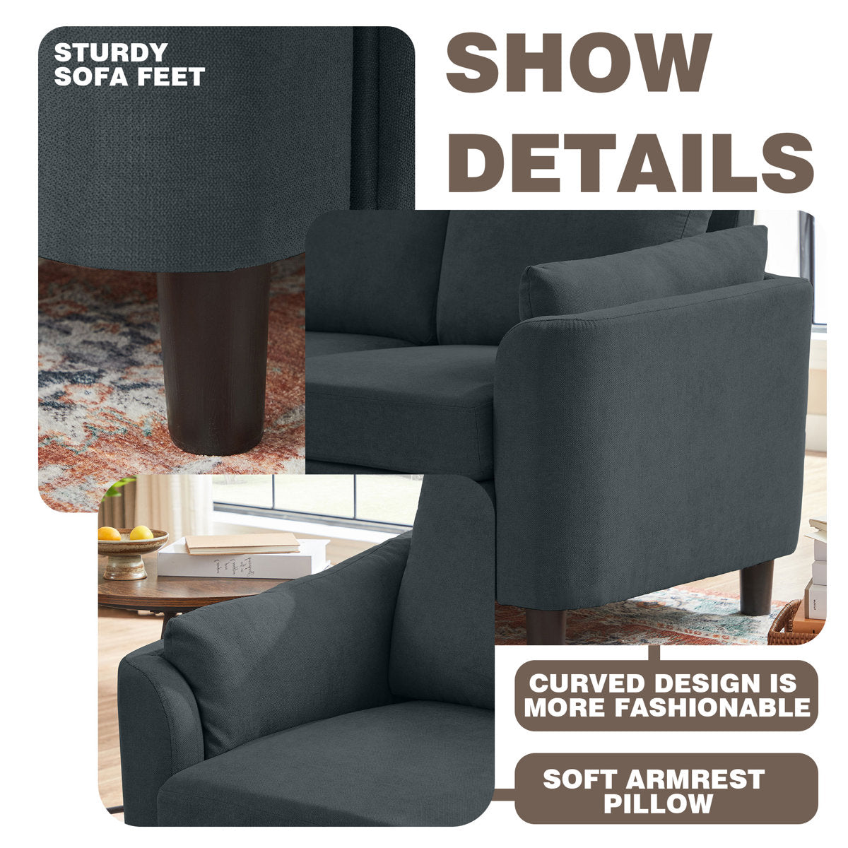 Sukrit 3 - Piece Living Room Set