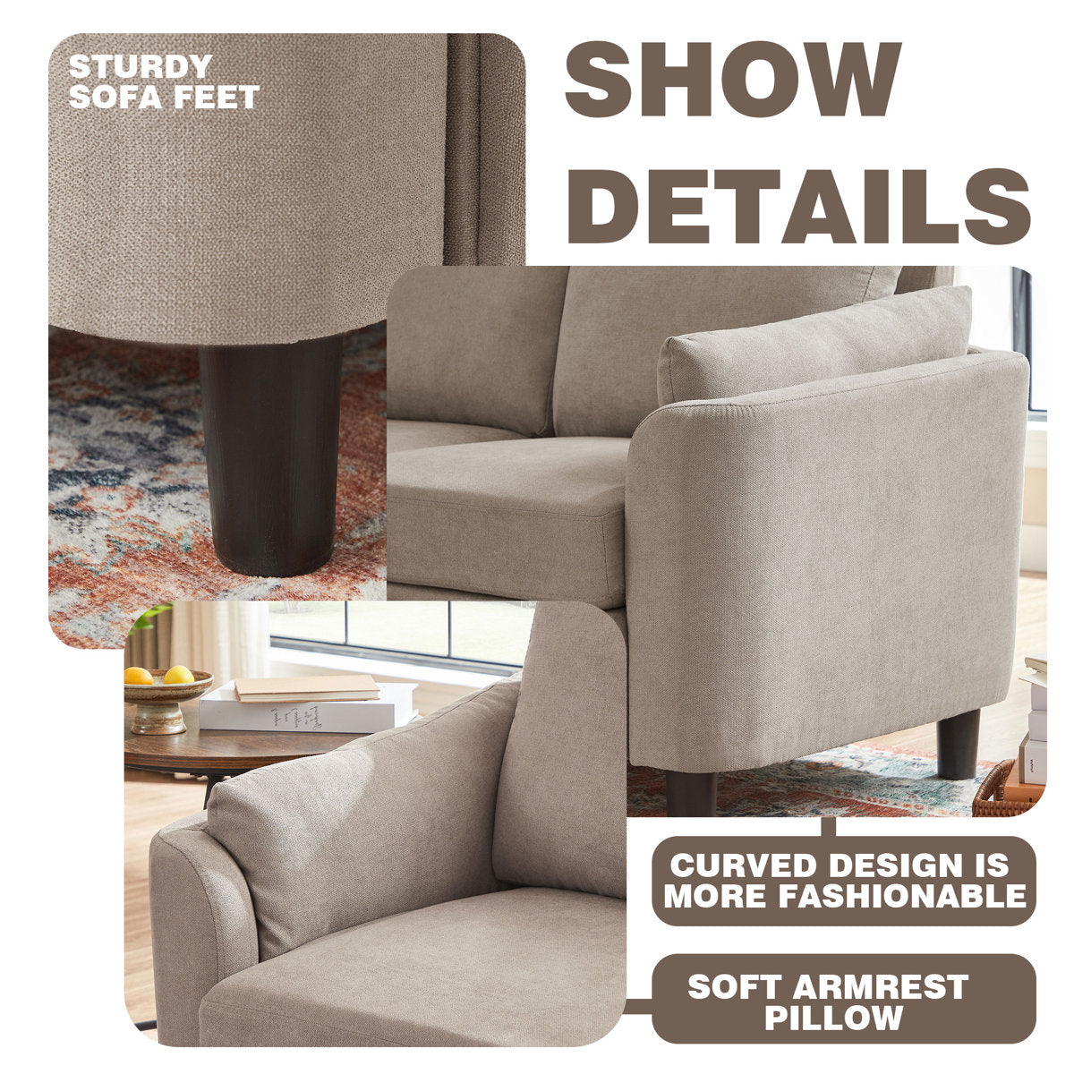 Sukrit 3 - Piece Living Room Set