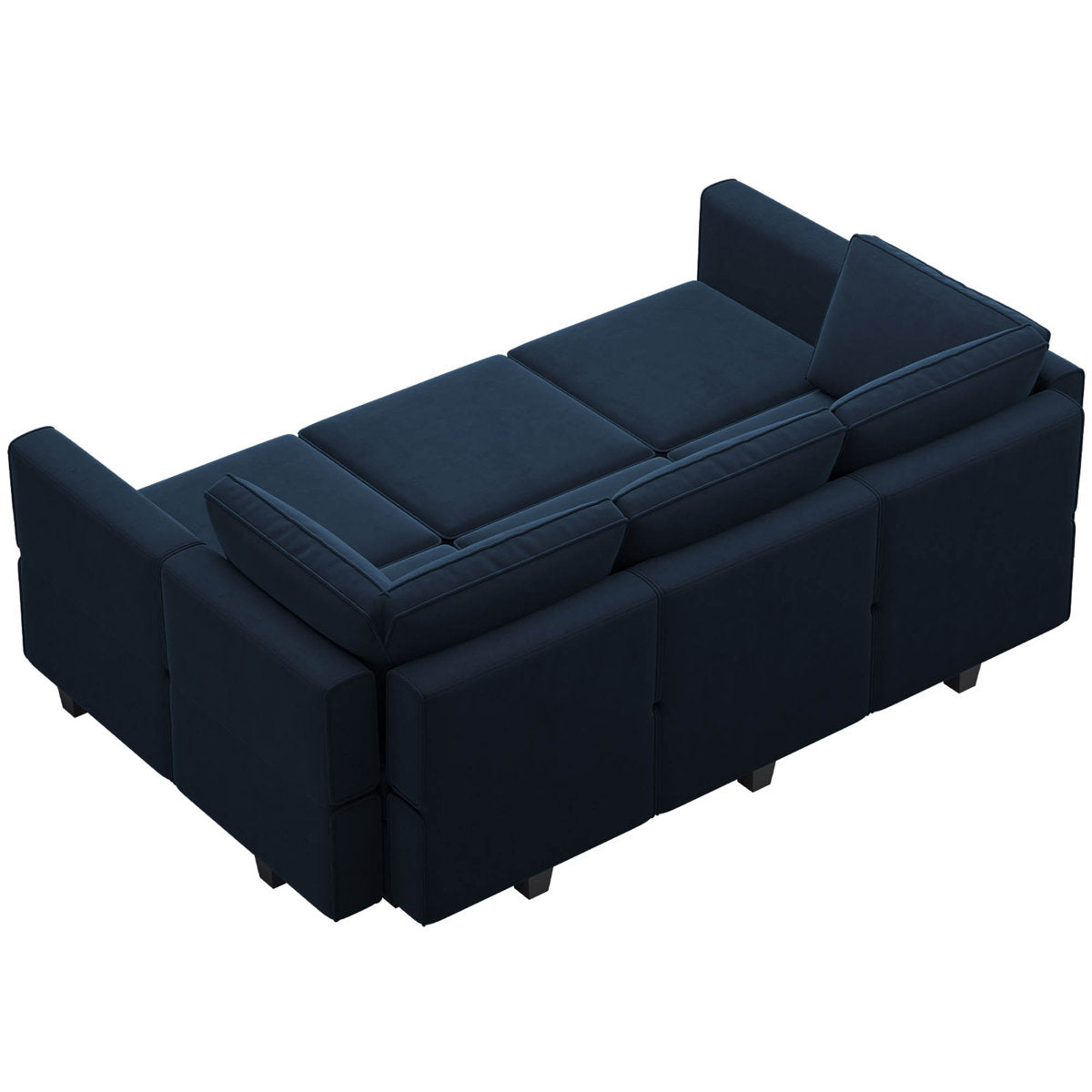 Teangela 6 Storage Ottomans Sleeper - Velvet Sofa Bed Modular Sectional Sofa Convertible Sofa Livingroom Bedroom Apartment Couch