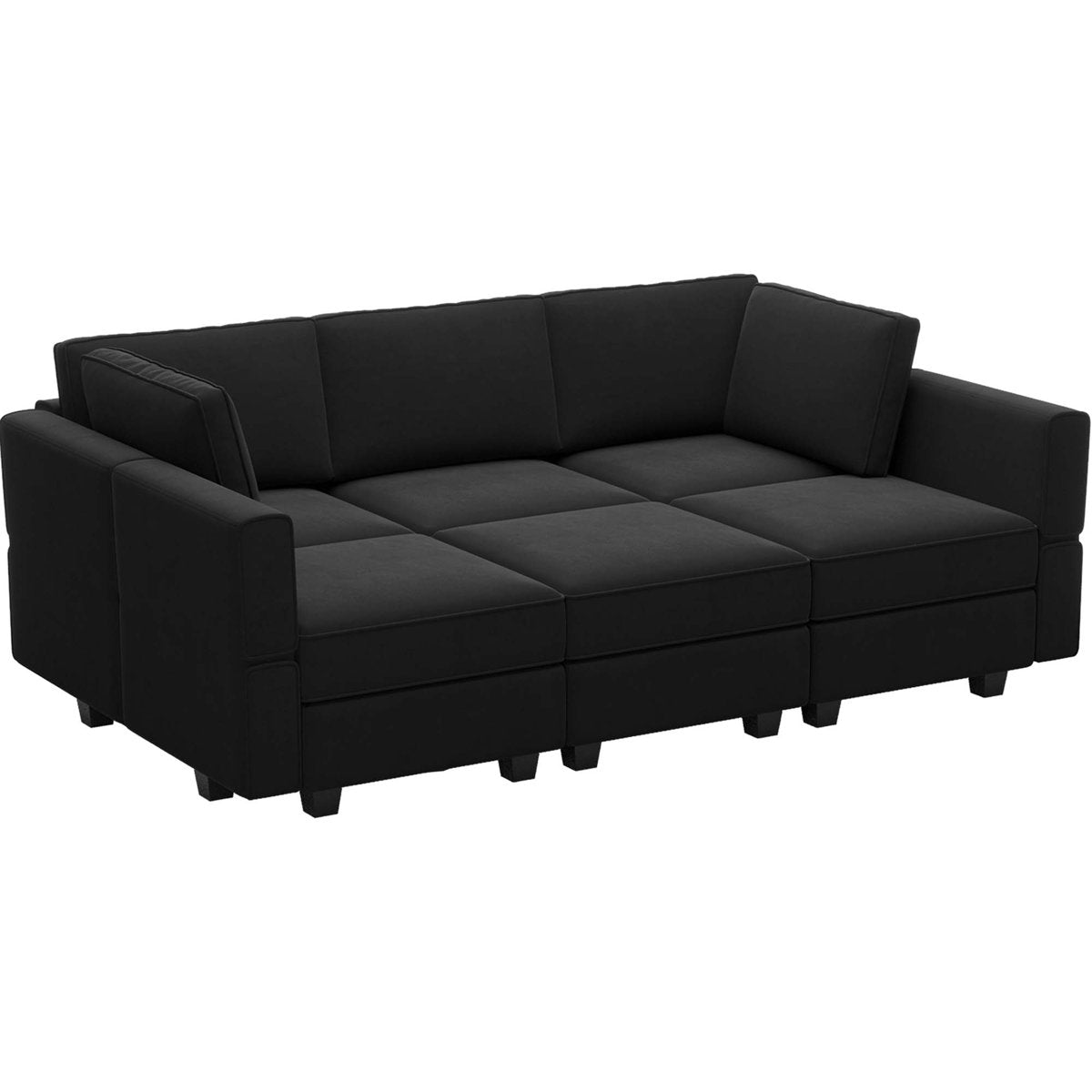 Teangela 6 Storage Ottomans Sleeper - Velvet Sofa Bed Modular Sectional Sofa Convertible Sofa Livingroom Bedroom Apartment Couch