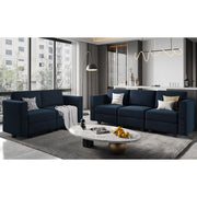 Teangela Velvet Sectional Living Room Set Storage Seat Livingroom Sofa, 2-Seat Sofa & 3-Seat Sofa
