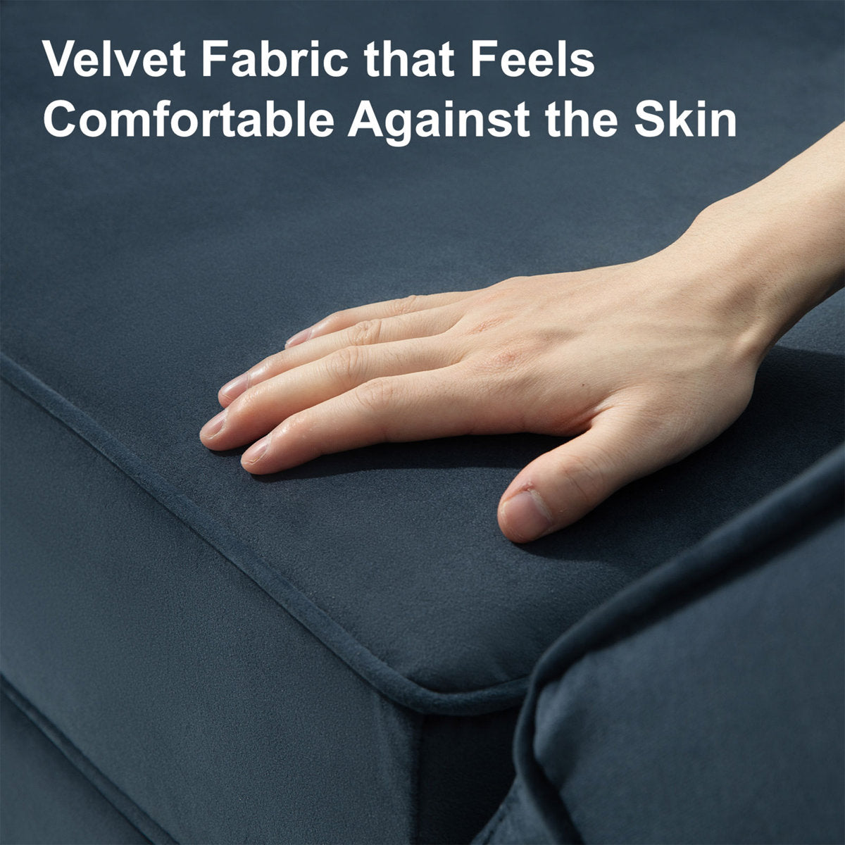 Teangela Velvet Sectional Living Room Set Storage Seat Livingroom Sofa, 2-Seat Sofa & 3-Seat Sofa