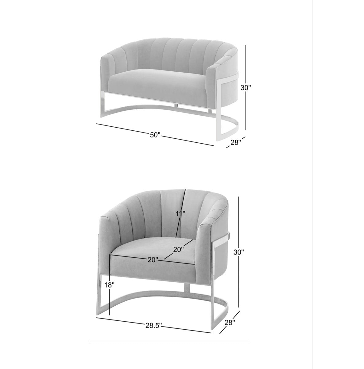 Tellico 3 - Piece Velvet Living Room Set