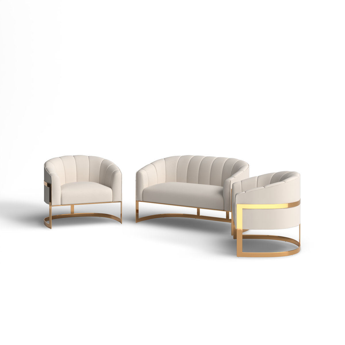 Tellico 3 - Piece Velvet Living Room Set