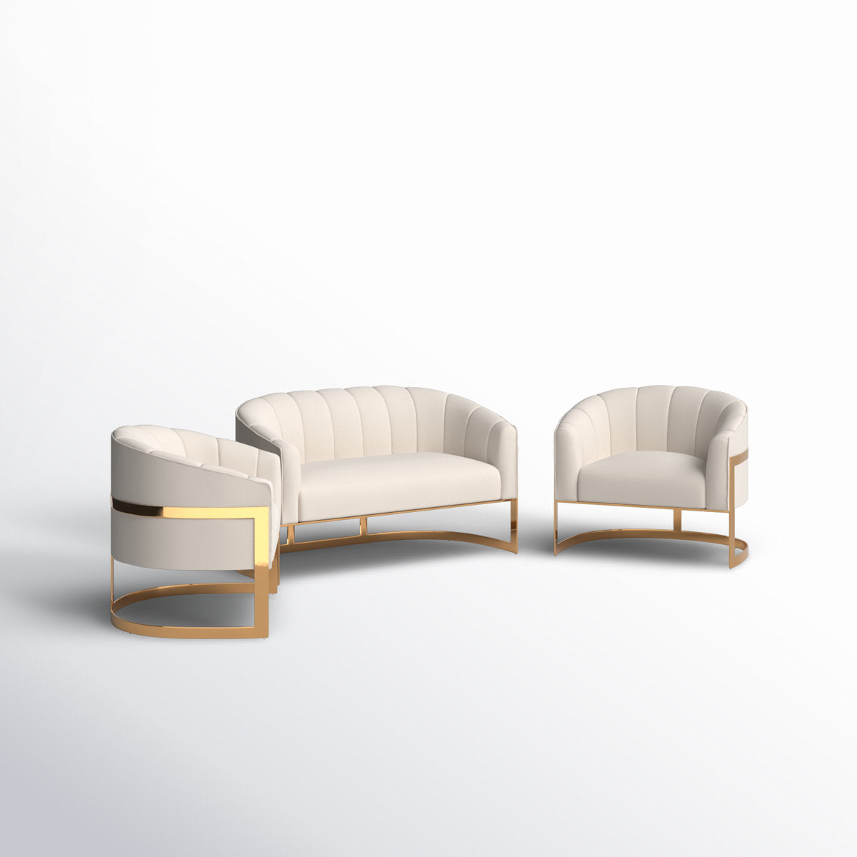 Tellico 3 - Piece Velvet Living Room Set