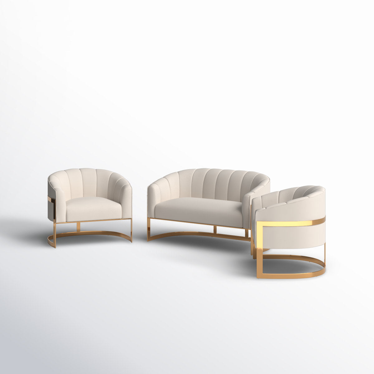 Tellico 3 - Piece Velvet Living Room Set