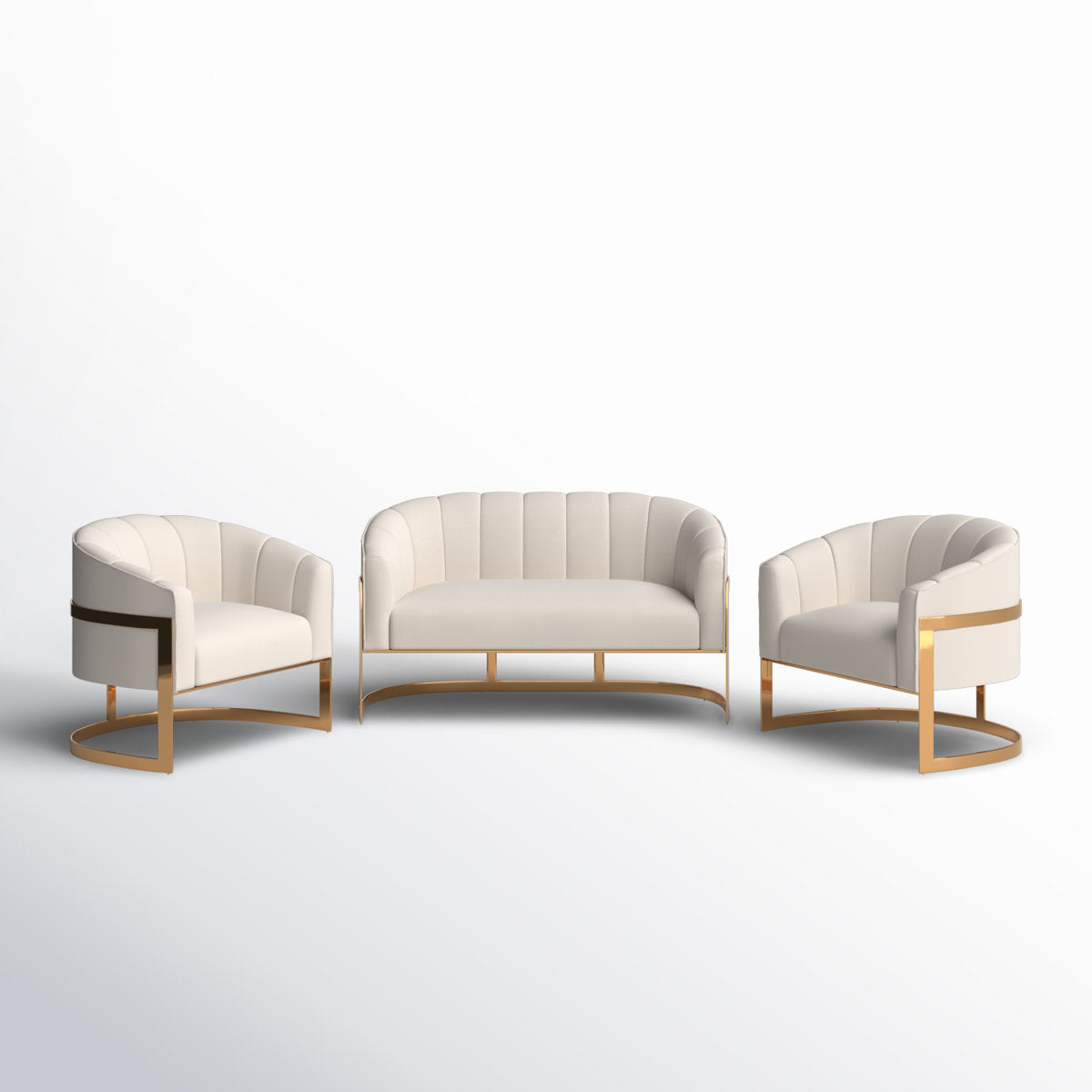 Tellico 3 - Piece Velvet Living Room Set