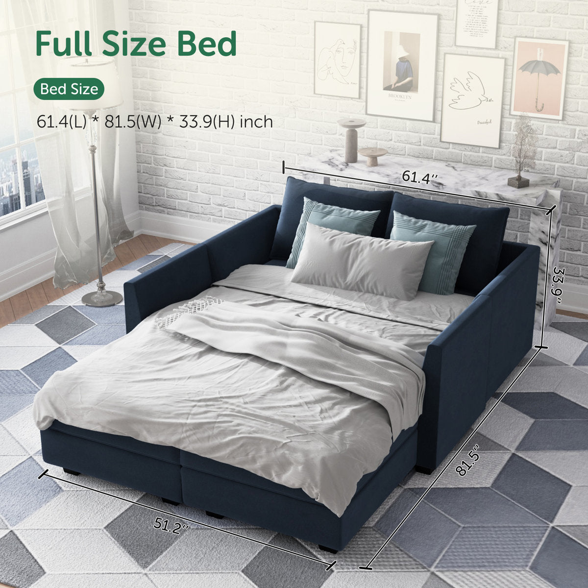 Tremee U Shaped Modular Sofa Velvet Sectional