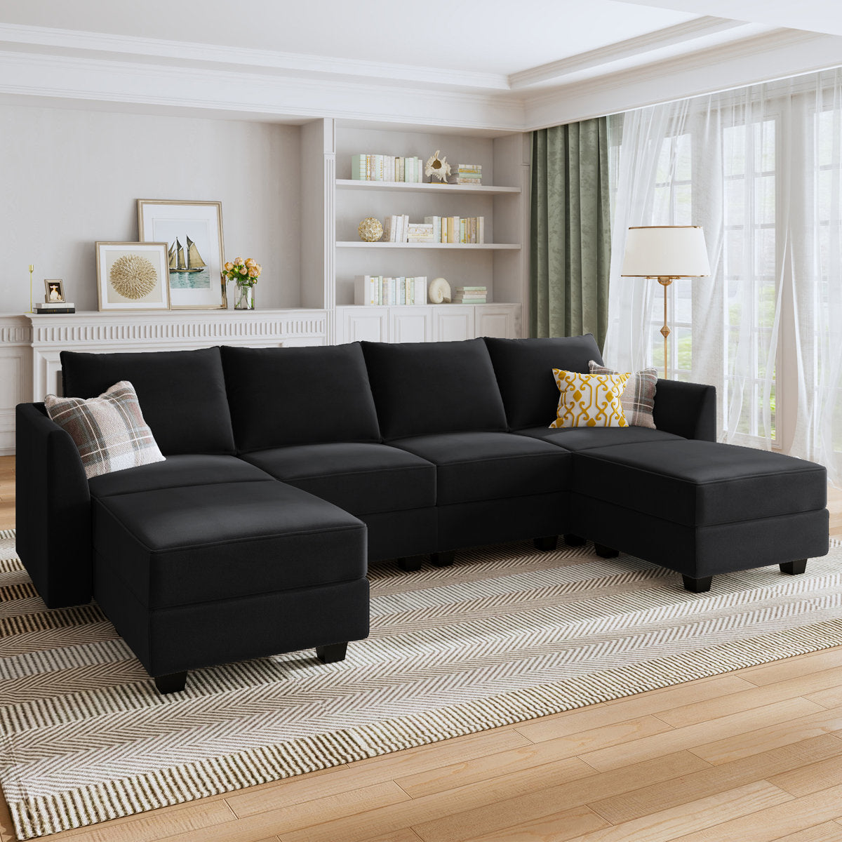 Tremee U Shaped Modular Sofa Velvet Sectional