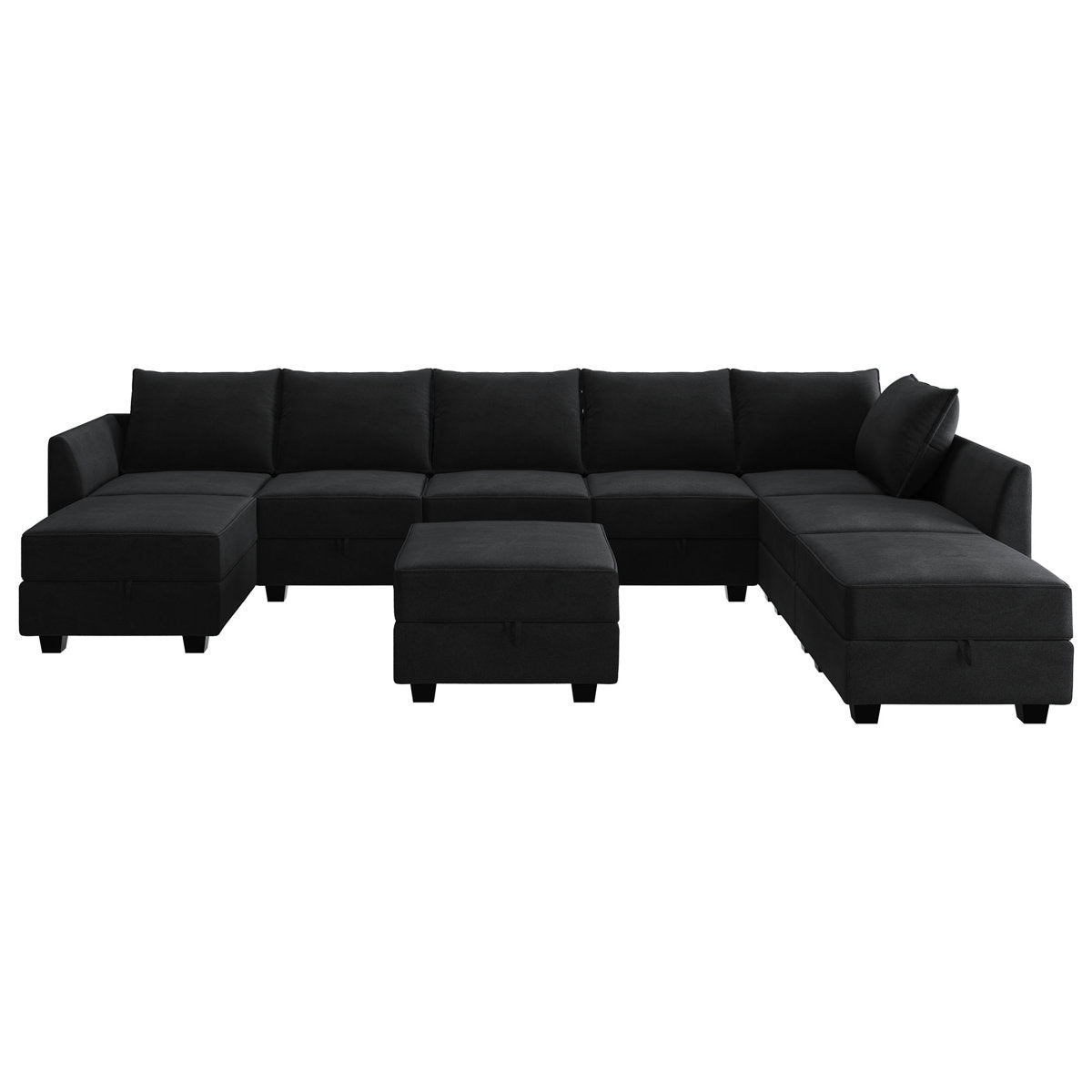 Tremee U Shaped Velvet Modular Sectional Sofa