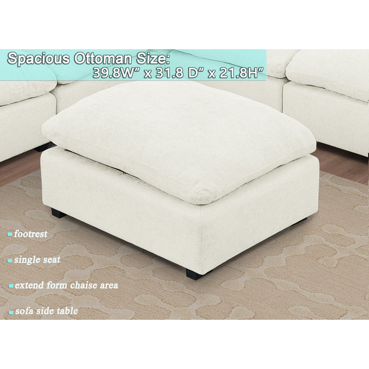 Wartow 6- Piece Upholstered Chenille Corner Sectional Sofa Couch