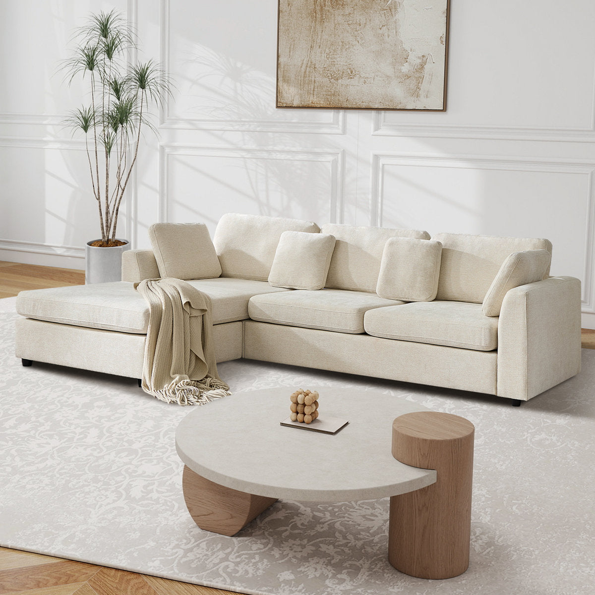 Wauseon 2 - Piece 108.7" Upholstered L Shape Sofa with Convertible Chaise