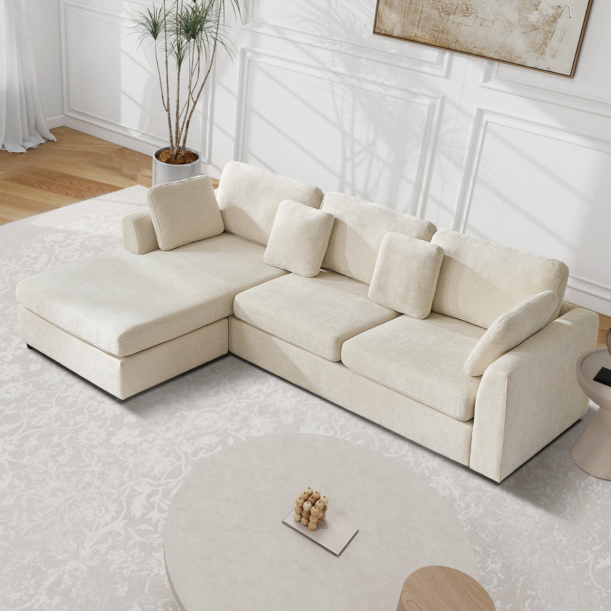 Wauseon 2 - Piece 108.7" Upholstered L Shape Sofa with Convertible Chaise