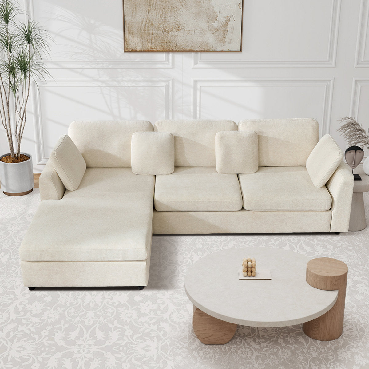 Wauseon 2 - Piece 108.7" Upholstered L Shape Sofa with Convertible Chaise