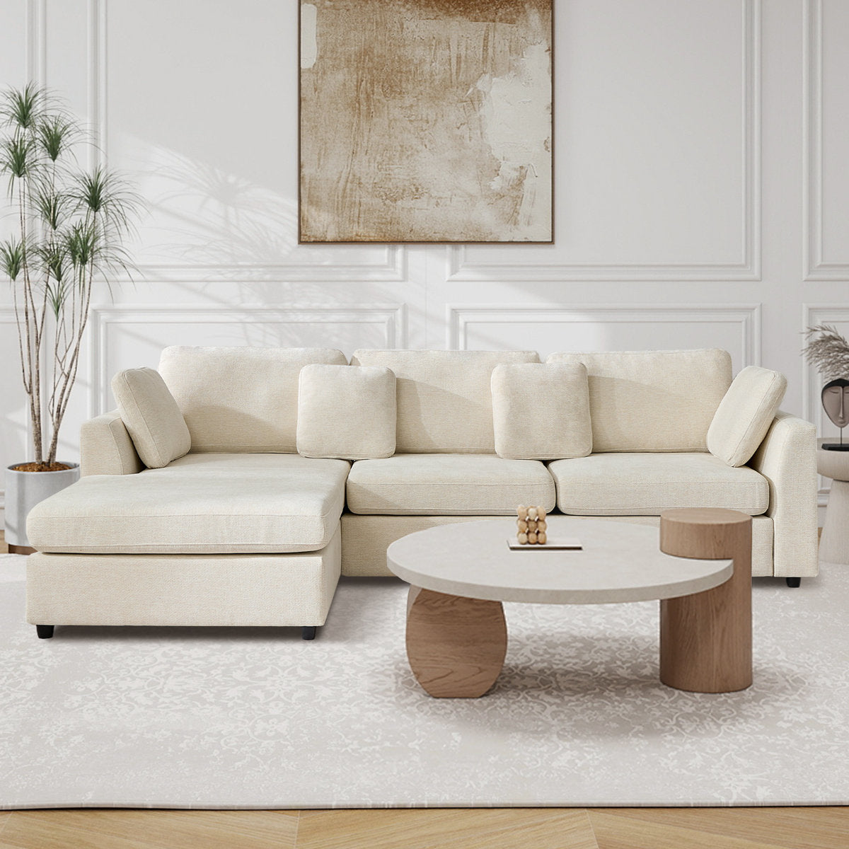 Wauseon 2 - Piece 108.7" Upholstered L Shape Sofa with Convertible Chaise