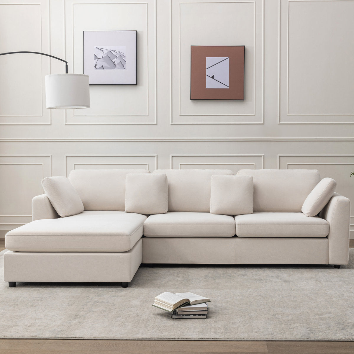 Wauseon 2 - Piece 108.7" Upholstered L Shape Sofa with Convertible Chaise