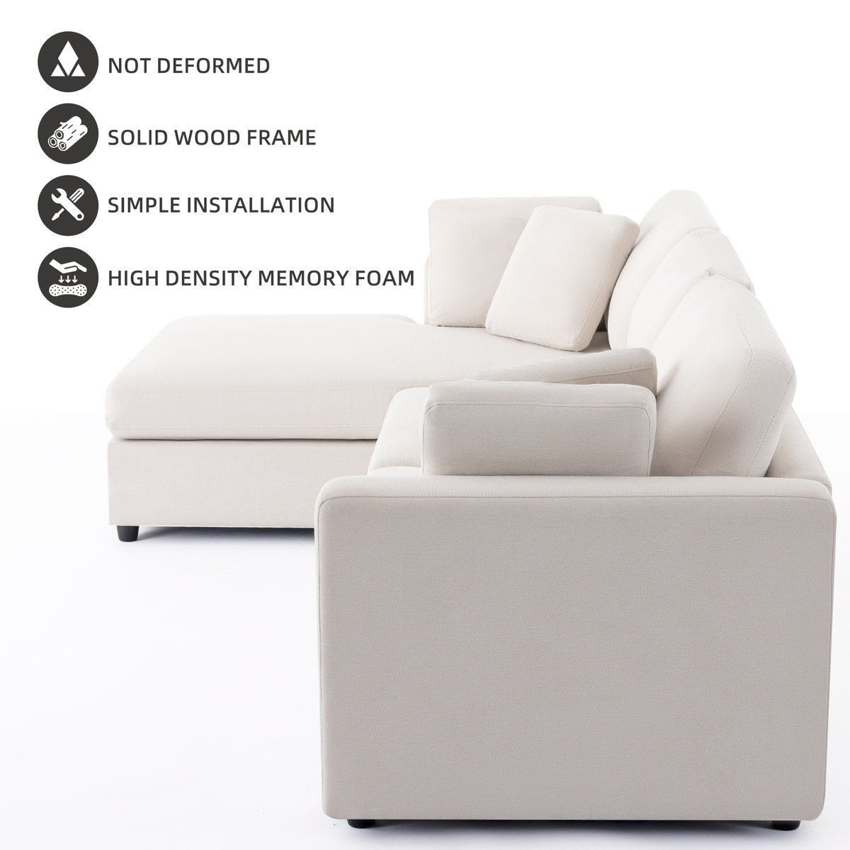 Wauseon 2 - Piece 108.7" Upholstered L Shape Sofa with Convertible Chaise