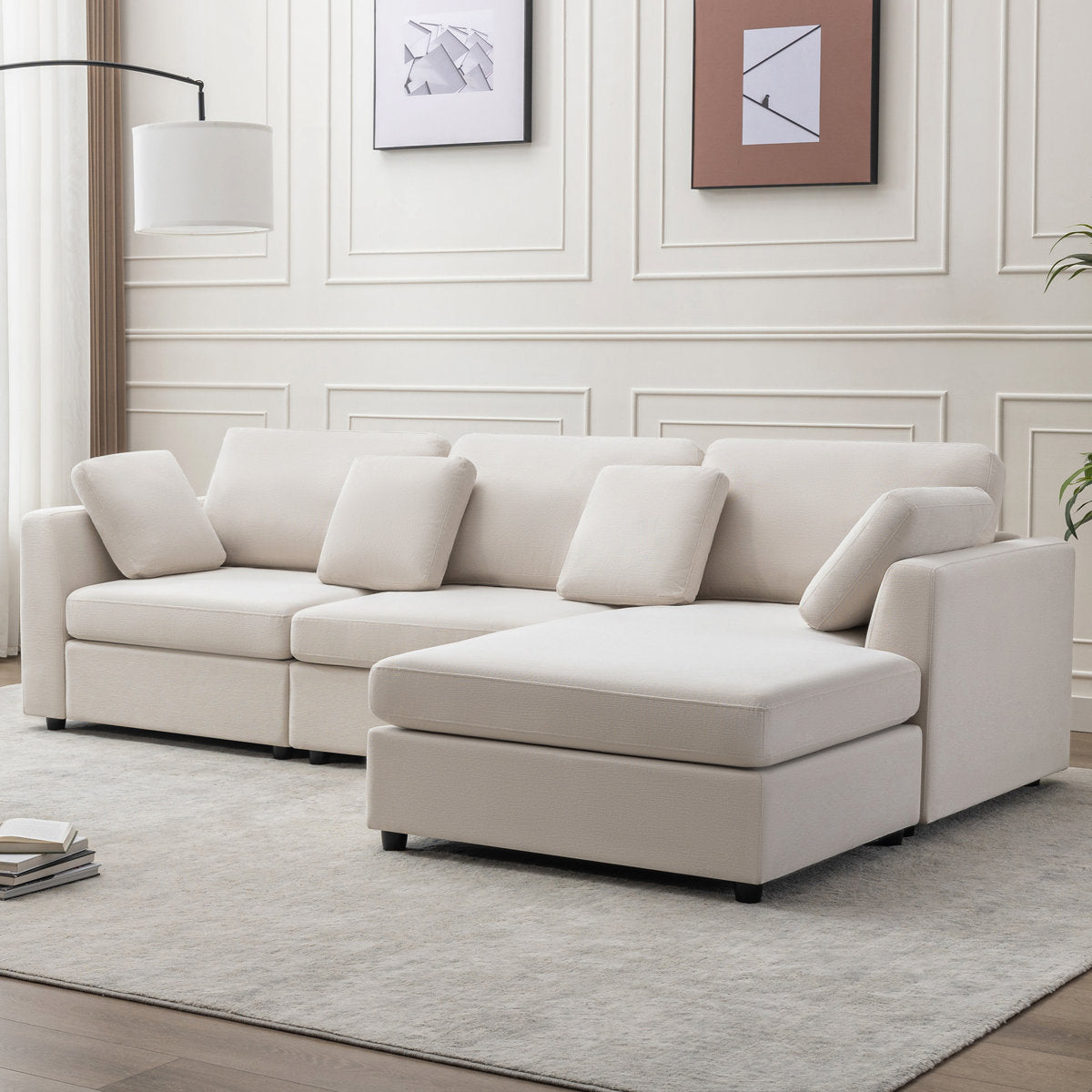 Wauseon 2 - Piece 108.7" Upholstered L Shape Sofa with Convertible Chaise