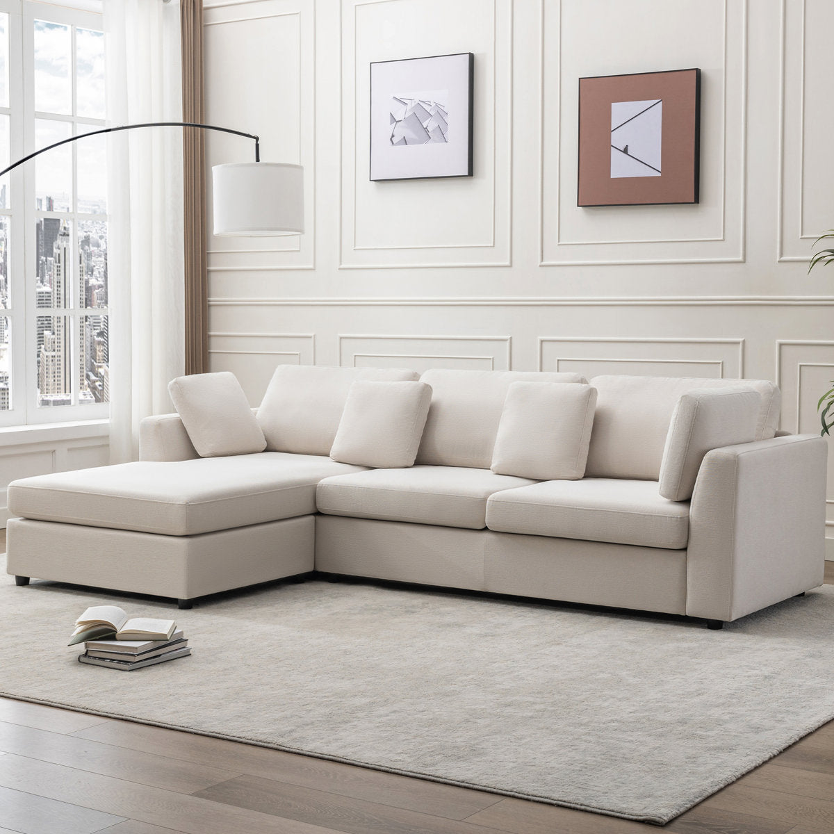 Wauseon 2 - Piece 108.7" Upholstered L Shape Sofa with Convertible Chaise