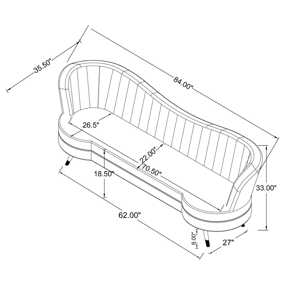 Westerham 2 - Piece Velvet Living Room Set