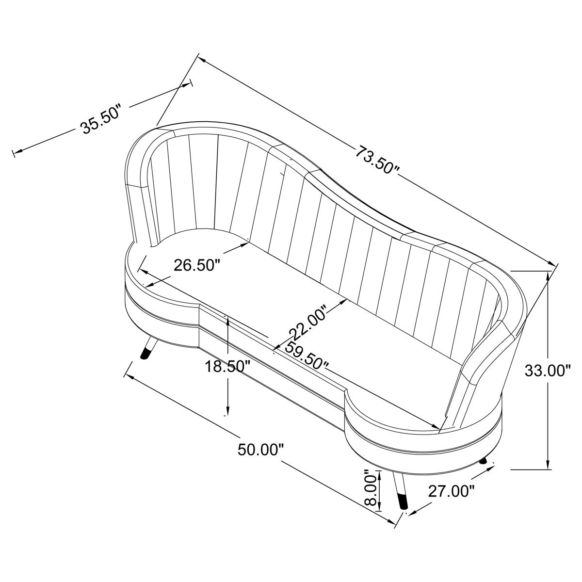 Westerham 3 - Piece Velvet Living Room Set