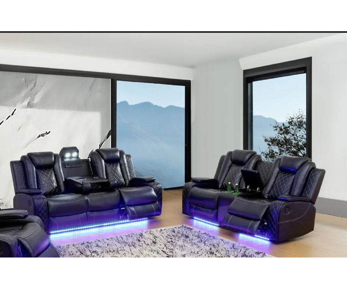 Wrought Studio 2 - Piece Breathing Leather Power Reclining Living Room Set (Set of 2) (Set of 2)