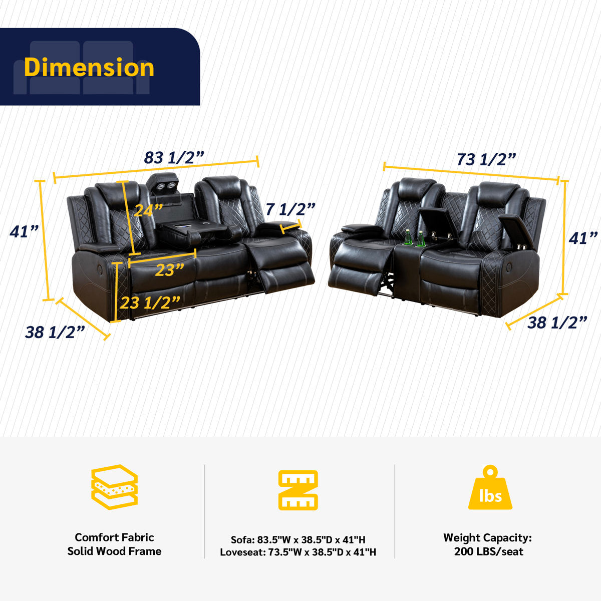 Wrought Studio 2 - Piece Breathing Leather Power Reclining Living Room Set (Set of 2) (Set of 2)