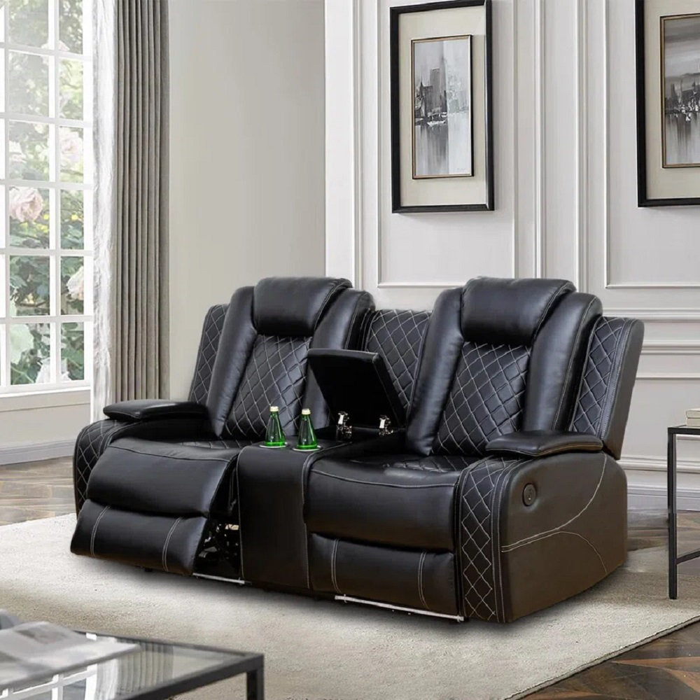Wrought Studio 2 - Piece Breathing Leather Power Reclining Living Room Set (Set of 2) (Set of 2)