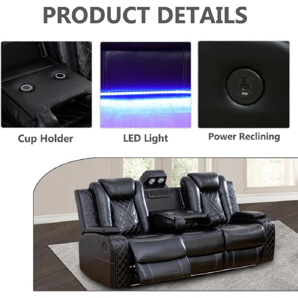 Wrought Studio 2 - Piece Breathing Leather Power Reclining Living Room Set (Set of 2) (Set of 2)