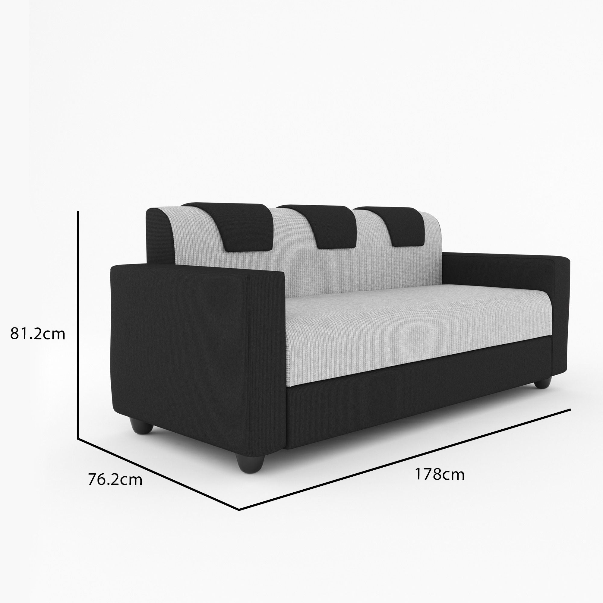 Westido Cream Brown 3 + 1 + 1 Living Room Sofa