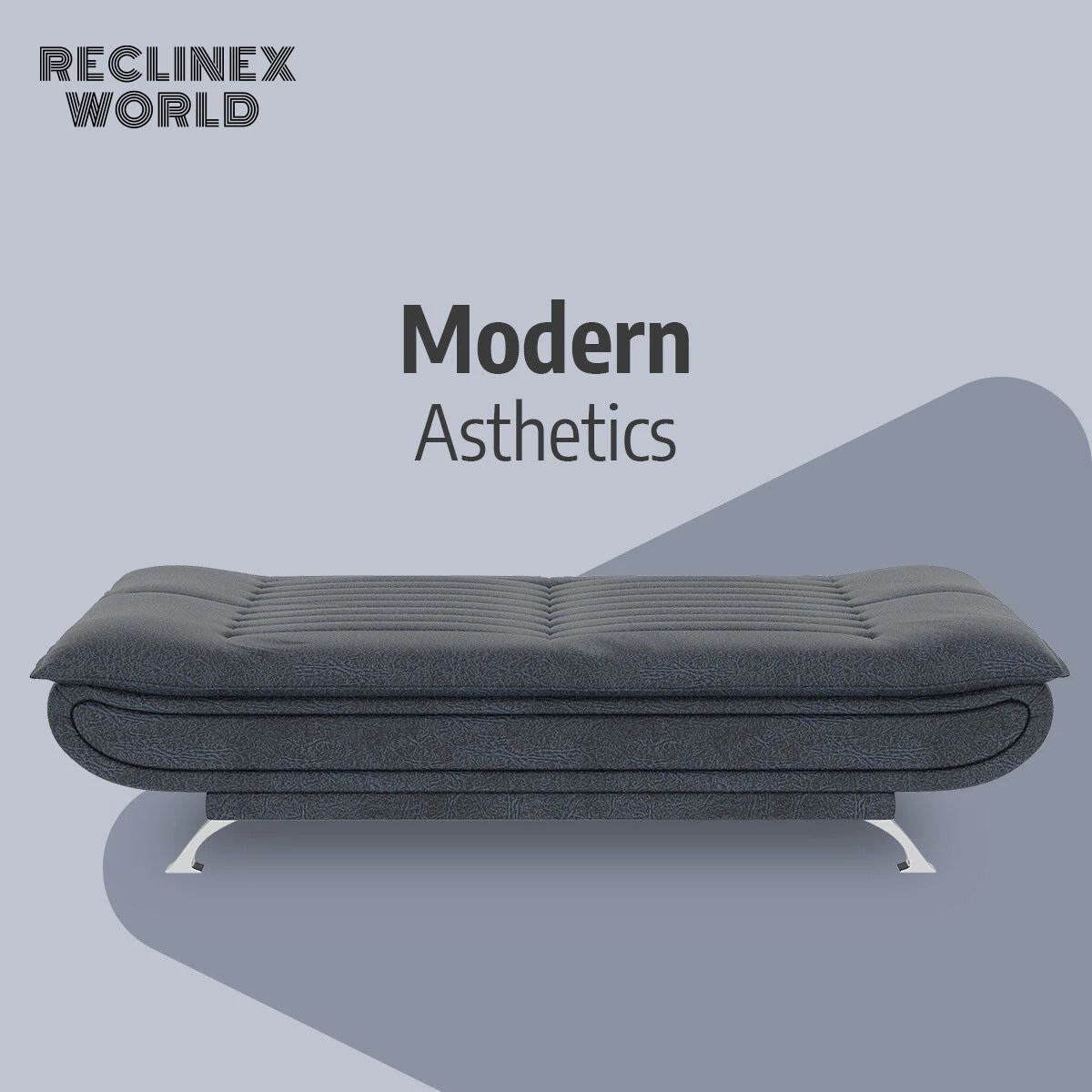 3 Seater Double Solid Wood Fold Out Sofa Cum Bed (Finish Color - Deep Blue Delivery Condition - Pre-assembled)