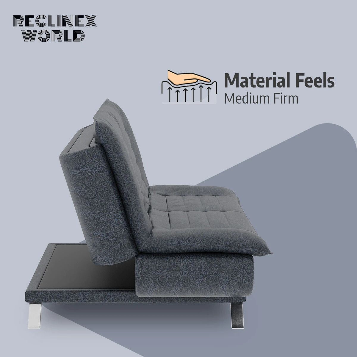 3 Seater Double Solid Wood Fold Out Sofa Cum Bed (Finish Color - Deep Blue Delivery Condition - Pre-assembled)